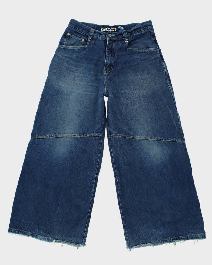 Vintage 90s Dynasty Greed Ultra Wide Leg Baggy Jeans - W36 L30