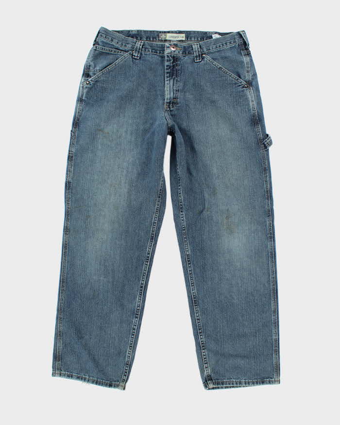 Vintage Y2K Wrangler Medium Wash Carpenter Jeans - W34 L31