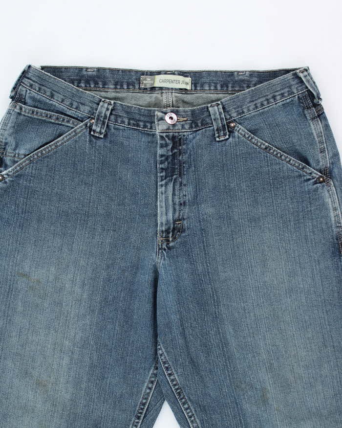 Vintage Y2K Wrangler Medium Wash Carpenter Jeans - W34 L31
