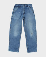 Vintage 2000's Carhartt Faded Light Wash Single Knee Carpenter Jeans - W30 L29