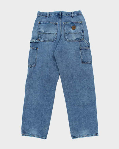 Vintage 2000's Carhartt Faded Light Wash Single Knee Carpenter Jeans - W30 L29