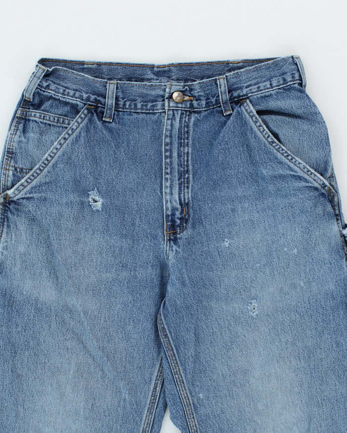 Vintage 2000's Carhartt Faded Light Wash Single Knee Carpenter Jeans - W30 L29