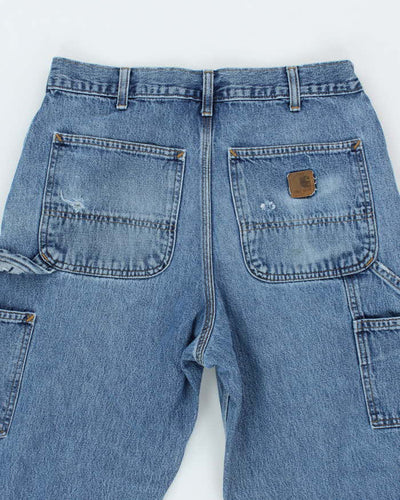 Vintage 2000's Carhartt Faded Light Wash Single Knee Carpenter Jeans - W30 L29