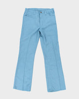 Vintage 70's GWG Pleated Light Wash Flared Jeans - W32 L31