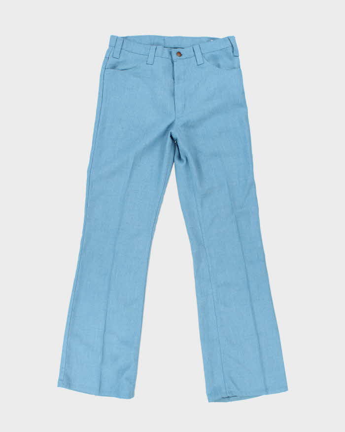 Vintage 70's GWG Pleated Light Wash Flared Jeans - W32 L31