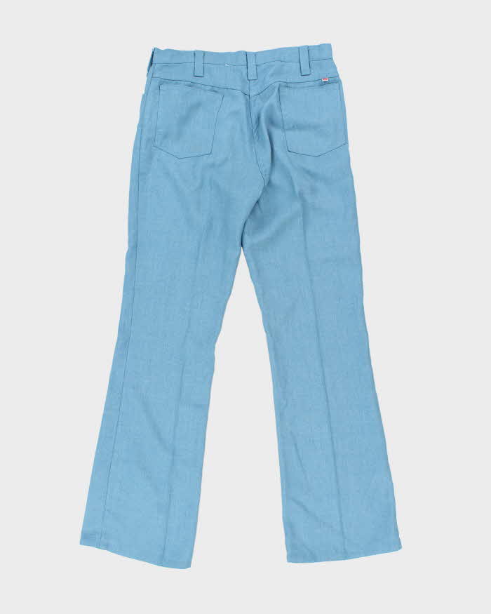 Vintage 70's GWG Pleated Light Wash Flared Jeans - W32 L31