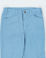 Vintage 70's GWG Pleated Light Wash Flared Jeans - W32 L31