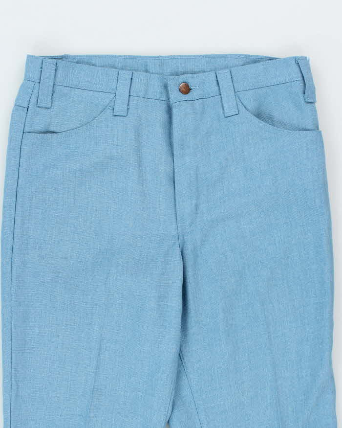 Vintage 70's GWG Pleated Light Wash Flared Jeans - W32 L31