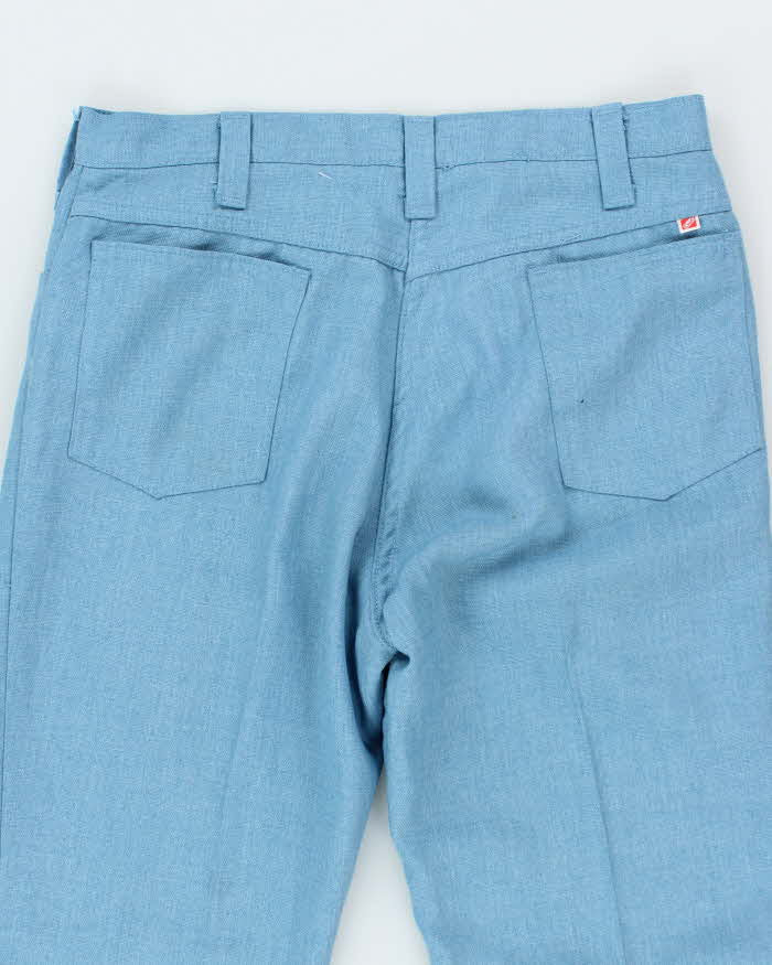Vintage 70's GWG Pleated Light Wash Flared Jeans - W32 L31