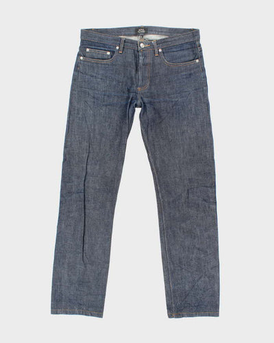 Vintage A.P.C Raw Dark Wash Selvidge Denim Jeans - W34 L31