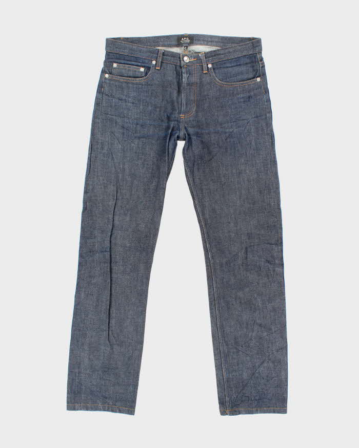 Vintage A.P.C Raw Dark Wash Selvidge Denim Jeans - W34 L31