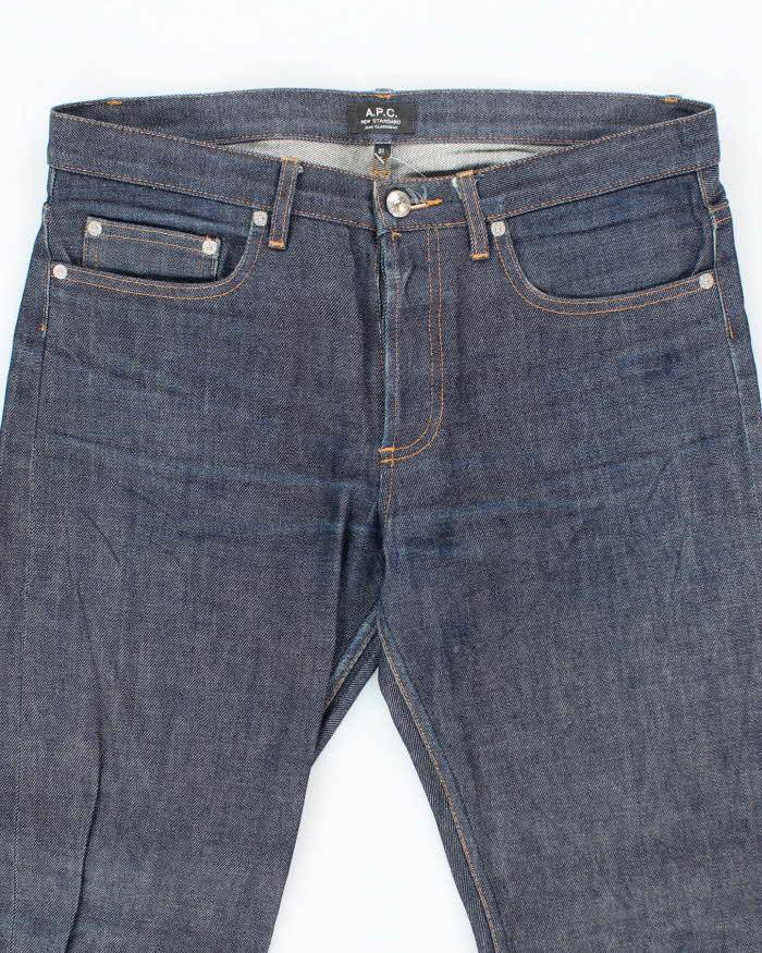 Vintage A.P.C Raw Dark Wash Selvidge Denim Jeans - W34 L31