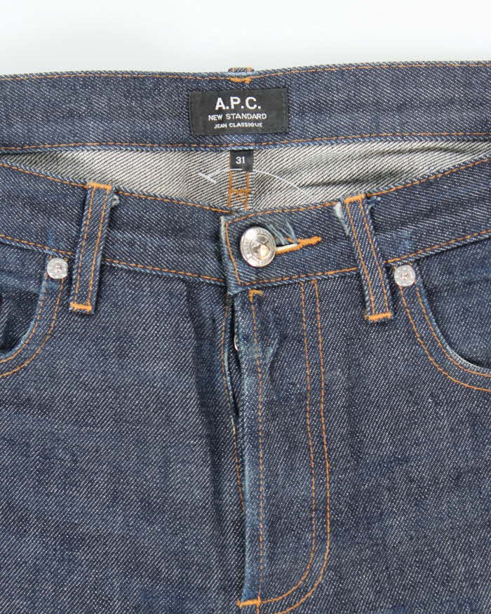 Vintage A.P.C Raw Dark Wash Selvidge Denim Jeans - W34 L31