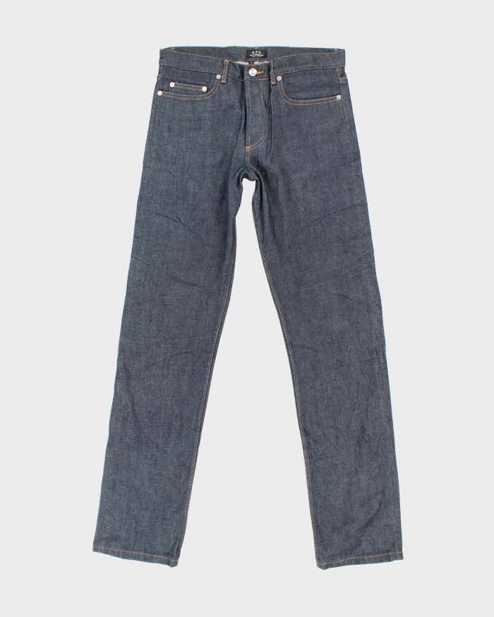 Vintage A.P.C Raw Dark Wash Selvidge Denim Jeans - W32 L35
