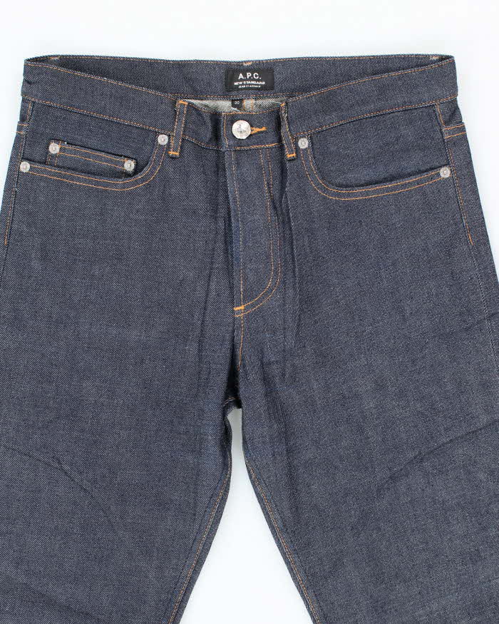 Vintage A.P.C Raw Dark Wash Selvidge Denim Jeans - W32 L35
