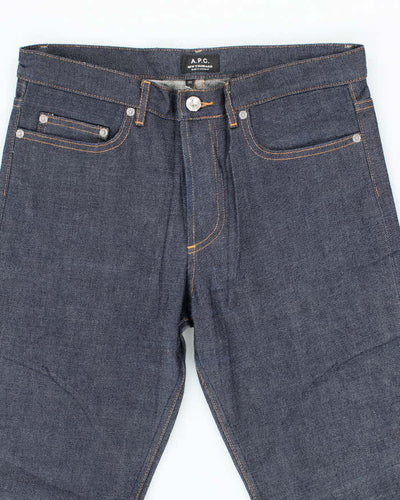 Vintage A.P.C Raw Dark Wash Selvidge Denim Jeans - W32 L35