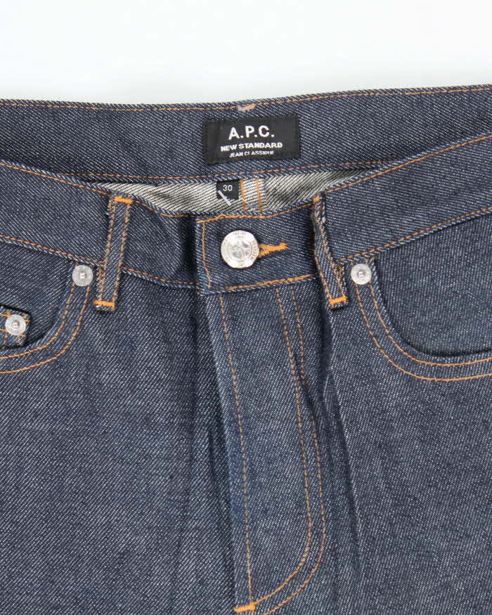 Vintage A.P.C Raw Dark Wash Selvidge Denim Jeans - W32 L35
