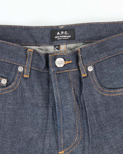 Vintage A.P.C Raw Dark Wash Selvidge Denim Jeans - W32 L35