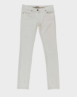 Vintage Y2K Burberry Slim Fit White Denim Jeans - W30 L34