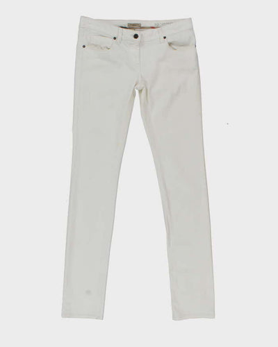 Vintage Y2K Burberry Slim Fit White Denim Jeans - W30 L34