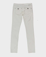 Vintage Y2K Burberry Slim Fit White Denim Jeans - W30 L34
