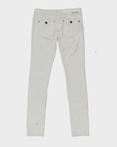 Vintage Y2K Burberry Slim Fit White Denim Jeans - W30 L34