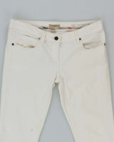 Vintage Y2K Burberry Slim Fit White Denim Jeans - W30 L34
