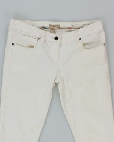 Vintage Y2K Burberry Slim Fit White Denim Jeans - W30 L34