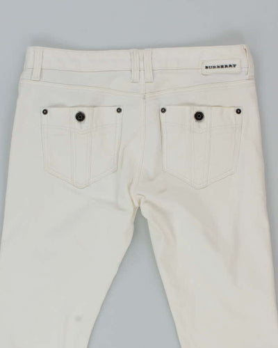 Vintage Y2K Burberry Slim Fit White Denim Jeans - W30 L34