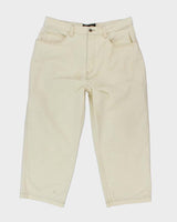 Vintage Y2K Ballers Nation Wide Leg White Denim Jeans - W36 L25