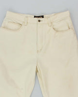 Vintage Y2K Ballers Nation Wide Leg White Denim Jeans - W36 L25