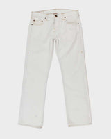 Vintage Y2K True Religion White Wash Flared Jeans - W32 L32