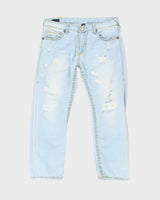 Vintage Y2K True Religion Pre-Distressed Light Wash Selvedge Jeans - W36 L27
