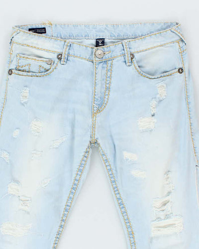 Vintage Y2K True Religion Pre-Distressed Light Wash Selvedge Jeans - W36 L27