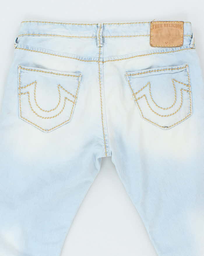 Vintage Y2K True Religion Pre-Distressed Light Wash Selvedge Jeans - W36 L27