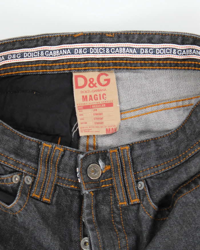Vintage Y2K Dolce &amp; Gabbana Magic Straight Leg Dark Wash Jeans - W30 L32