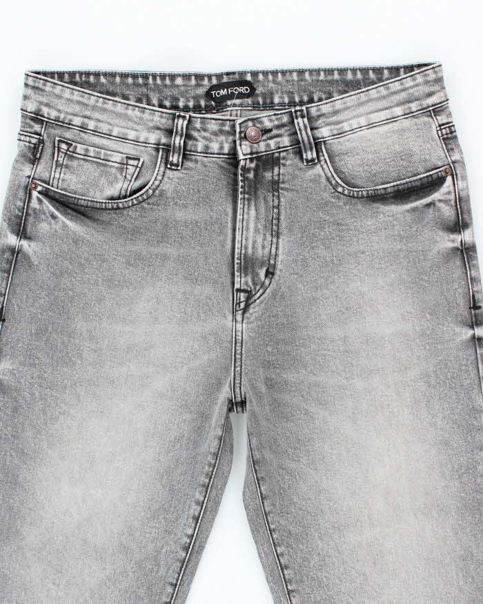 Vintage Tom Ford Grey Light Wash Relaxed Fit Jeans - W36 L26
