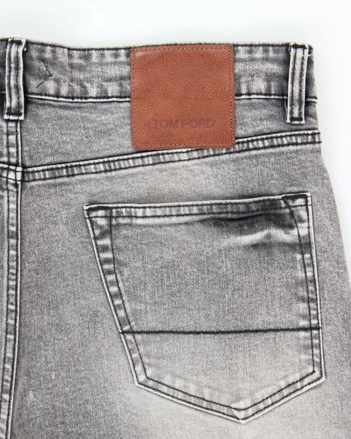 Vintage Tom Ford Grey Light Wash Relaxed Fit Jeans - W36 L26