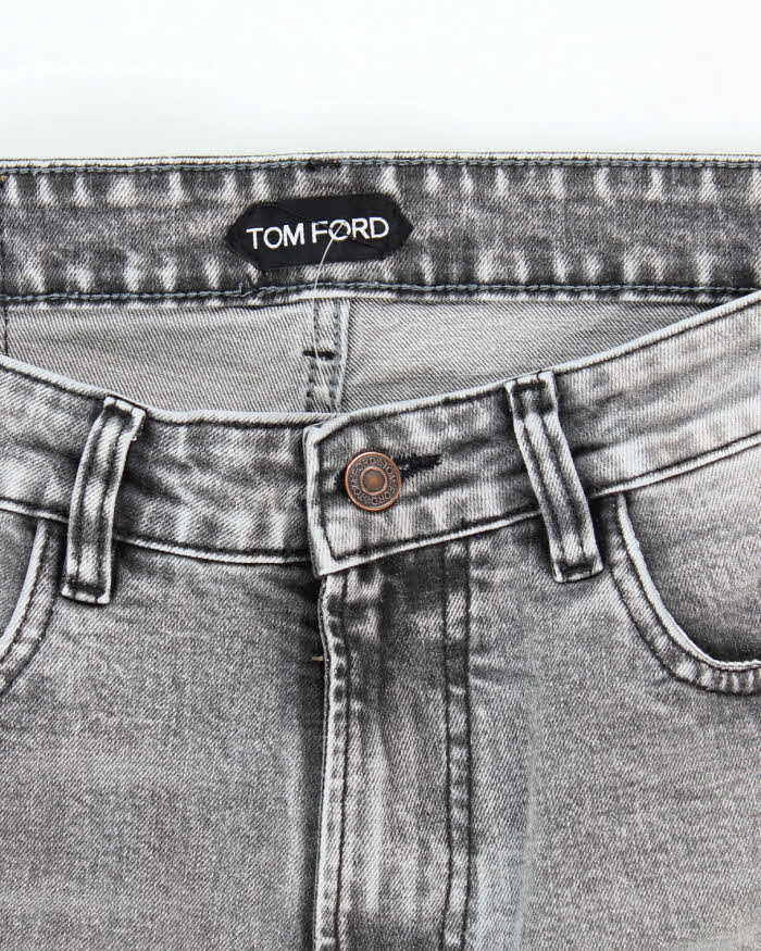 Vintage Tom Ford Grey Light Wash Relaxed Fit Jeans - W36 L26
