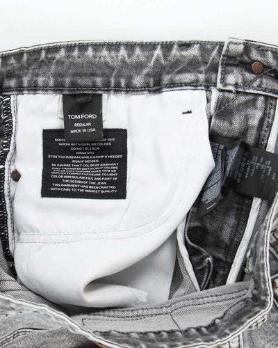 Vintage Tom Ford Grey Light Wash Relaxed Fit Jeans - W36 L26