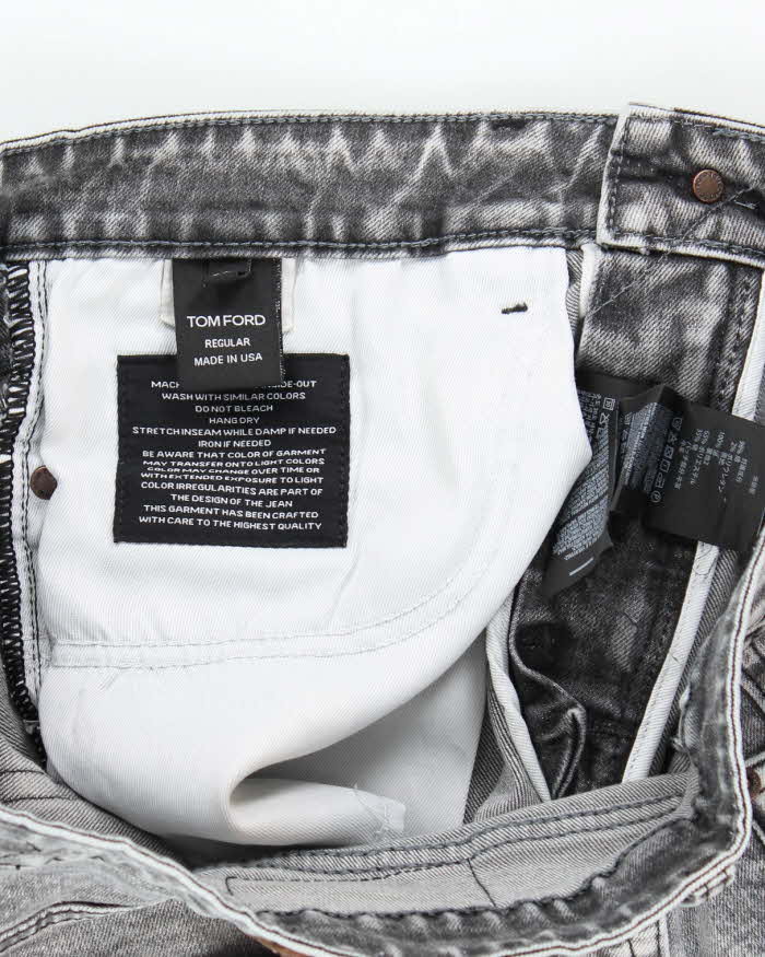 Vintage Tom Ford Grey Light Wash Relaxed Fit Jeans - W36 L26