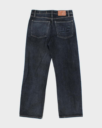 Vintage Y2K Dolce & Gabbana Dark Wash Relaxed Fit Embossed Jeans - W32 L30