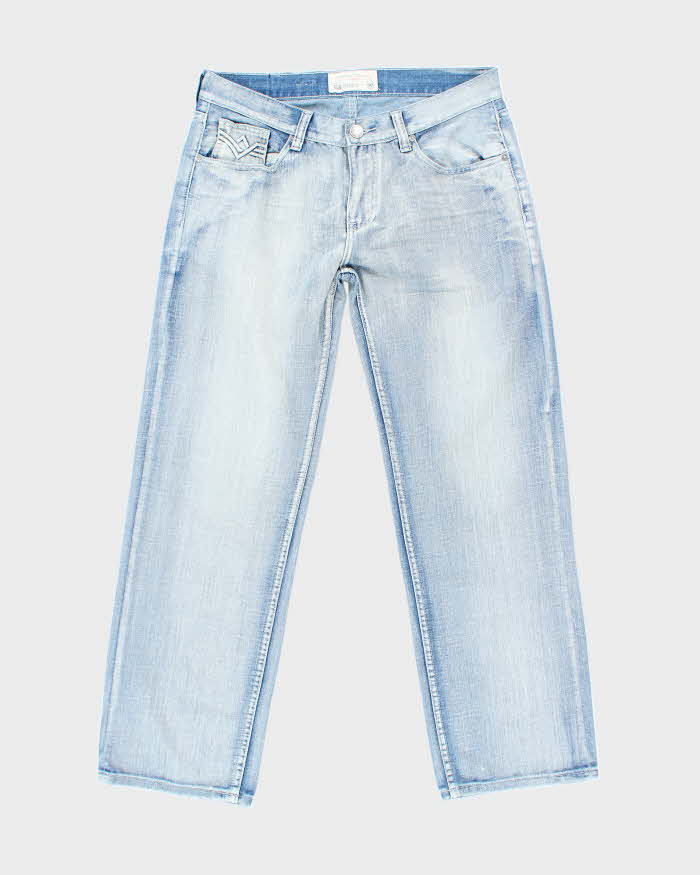 Vintage Y2K Ecko Untld Light Wash Embossed Relaxed Fit Jeans - W32 L28