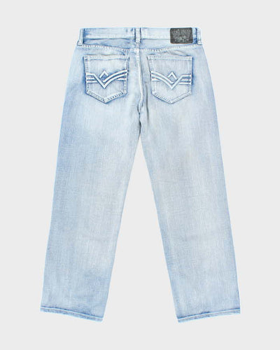 Vintage Y2K Ecko Untld Light Wash Embossed Relaxed Fit Jeans - W32 L28