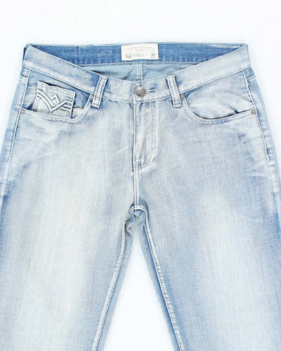 Vintage Y2K Ecko Untld Light Wash Embossed Relaxed Fit Jeans - W32 L28