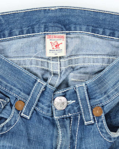 Vintage 2000's True Religion Straight Fit Medium Wash Jeans - W32 L30