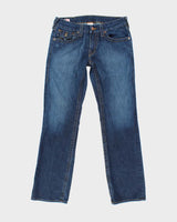 Vintage 2000's True Religion Straight Fit Dark Wash Jeans - W32 L32