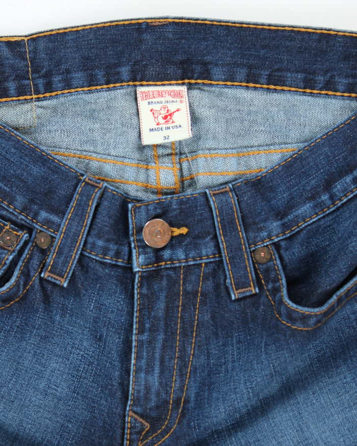 Vintage 2000's True Religion Straight Fit Dark Wash Jeans - W32 L32