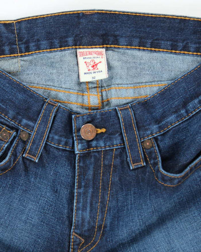 Vintage 2000's True Religion Straight Fit Dark Wash Jeans - W32 L32