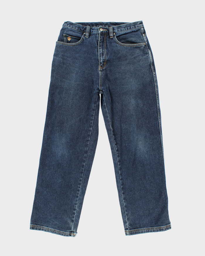 【in a row】Dark Washing Denim Buy Dark Indigo Rinse Straight Fit Vintage Wash Denim Jeans
